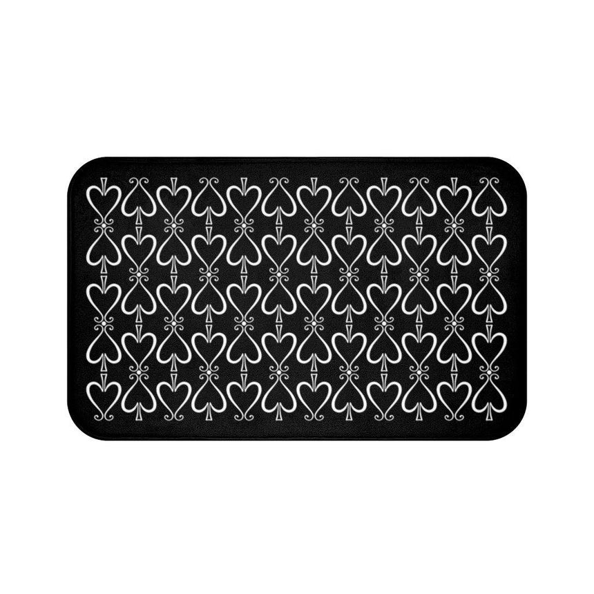 cool choppa bath mat- white texture-popping design- anti-slip backing- Wavechoppa