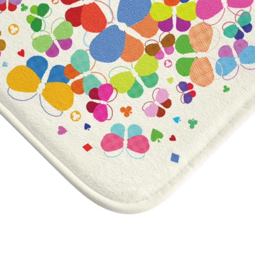  maripositas bath mat-cool bathmats- white color- non slip- Wavechoppa